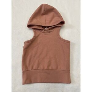 Little Wedgies Kids Dusty Rose Sleeveless Hoodie Top 6 12 Months